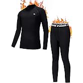 Ewedoos Thermal Underwear Set for Kids Thermals Top and Bottom Set Boys Long Johns Base Layer Thermal Set