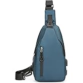 JYNBELSOR Sling Bag Daypack for Men Women, Crossbody Chest Bags Waterproof Pack, Backpack for Travel, Hiking, Daily Commute, Blue