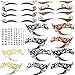 kilofly 8 Sets Temporary Eye Tattoo Makeup Transfer Stickers Crystal Gem Liners