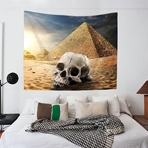 Tapestry Wall Hanging Halloween Desert Skull Hippie Beach India Art Cool Bohemian Blanket Twin Size