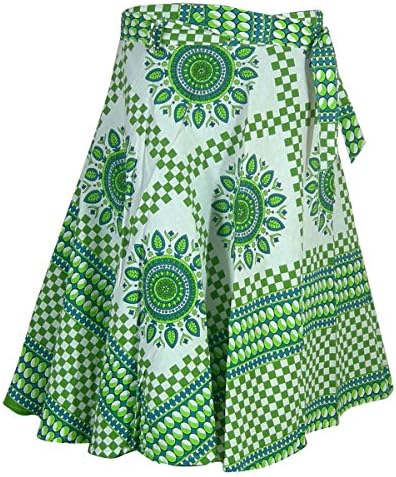 India Clothing Print Wrap Skirt