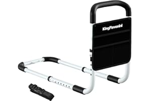 Bed Rail - Bed Rails for Elderly Adults - Medical Bed Support Bar Mobility Assistant with Free Storage Bag and Fixing Strap, 