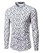 Mada Mens Slim Fit Shirts Checkered Long Sleeve Shirt
