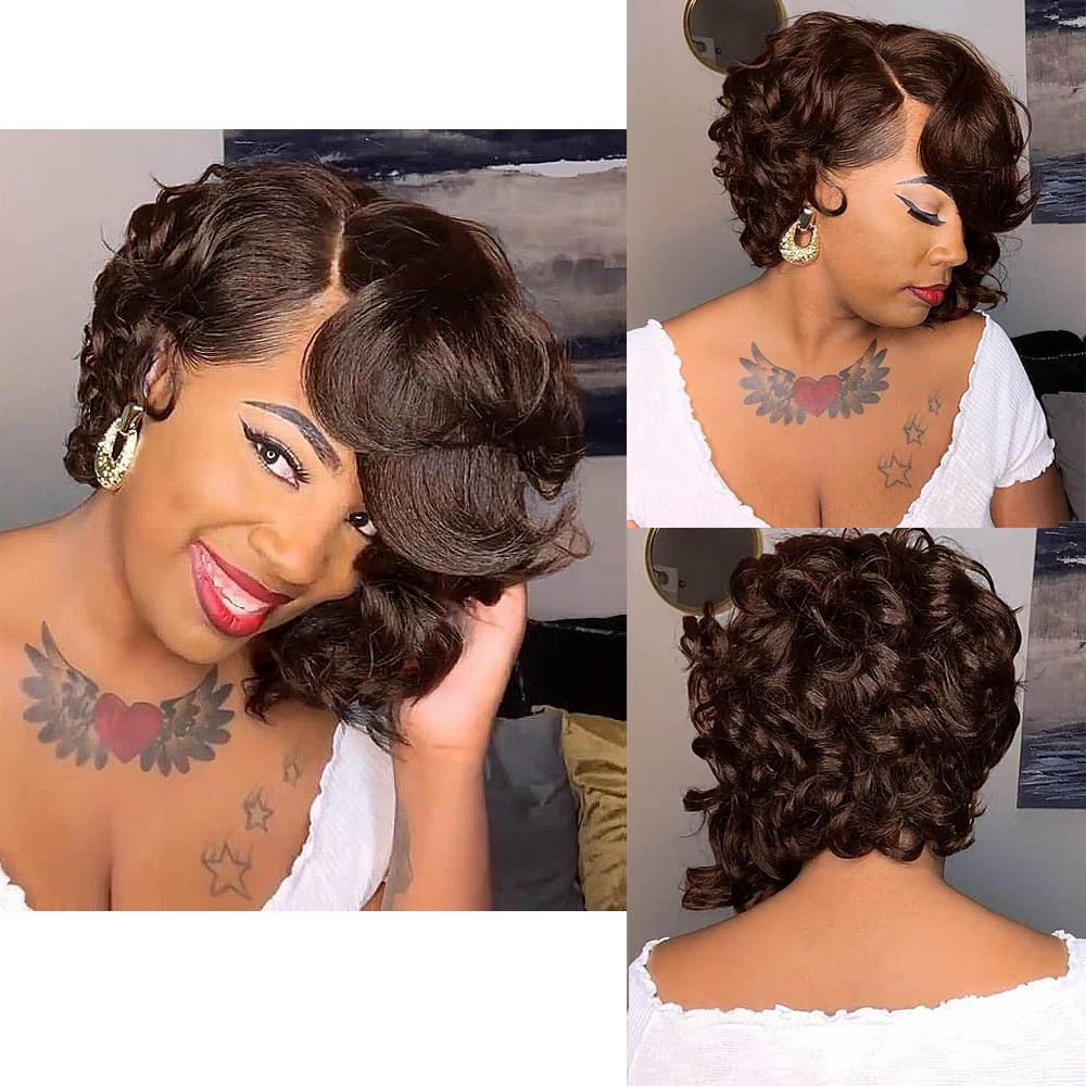 BeiSDWig Synthetic Short bob Wigs for Black Women