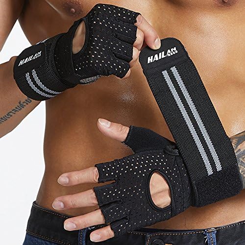 Creative Home Pavilion Sports Gloves Fitness Room Training Non-slip Half Finger Gloves,Weight Lifting Gloves for Women Men