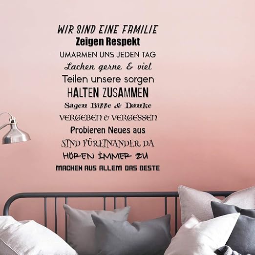 VINFUTUR Pegatinas Pared Decorativas Frases Positiva Alemán Wir ...