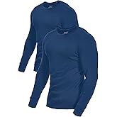 Comfneat Men's 2-Pack Long Sleeve Shirts Cotton Undershirts