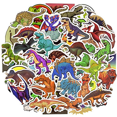 QTL Waterproof Dinosaur Vinyl Stickers Bomb Laptop Water Bottle Bike Toys for Kids(50Pcs/Pack)