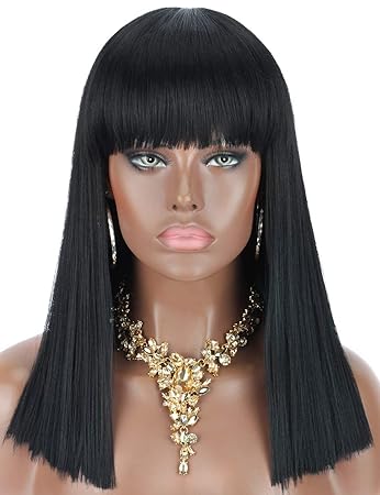 Amazon Com Kalyss Women S Short Straight Blunt Bob Cut Wigs