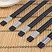 5 Pairs Melamine Chopsticks. Reusable Luxury Chopstick Set. A Wooden Replacement Made With Non-Toxic Dishwasher Safe Melamine. (Black)