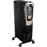 PELONIS 14A Electric 1500W Oil Filled Radiator Heater with Safety Protection, LED Display, 3 Heat Five Temperature Settings.