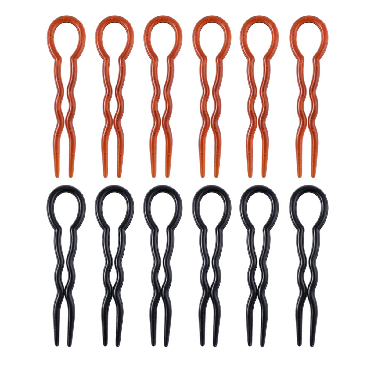 Lurrose Womens Hair Clips U Shaped Hair, 12pcs Braid Styling Clips French Style Sticks for Women Styling Tools