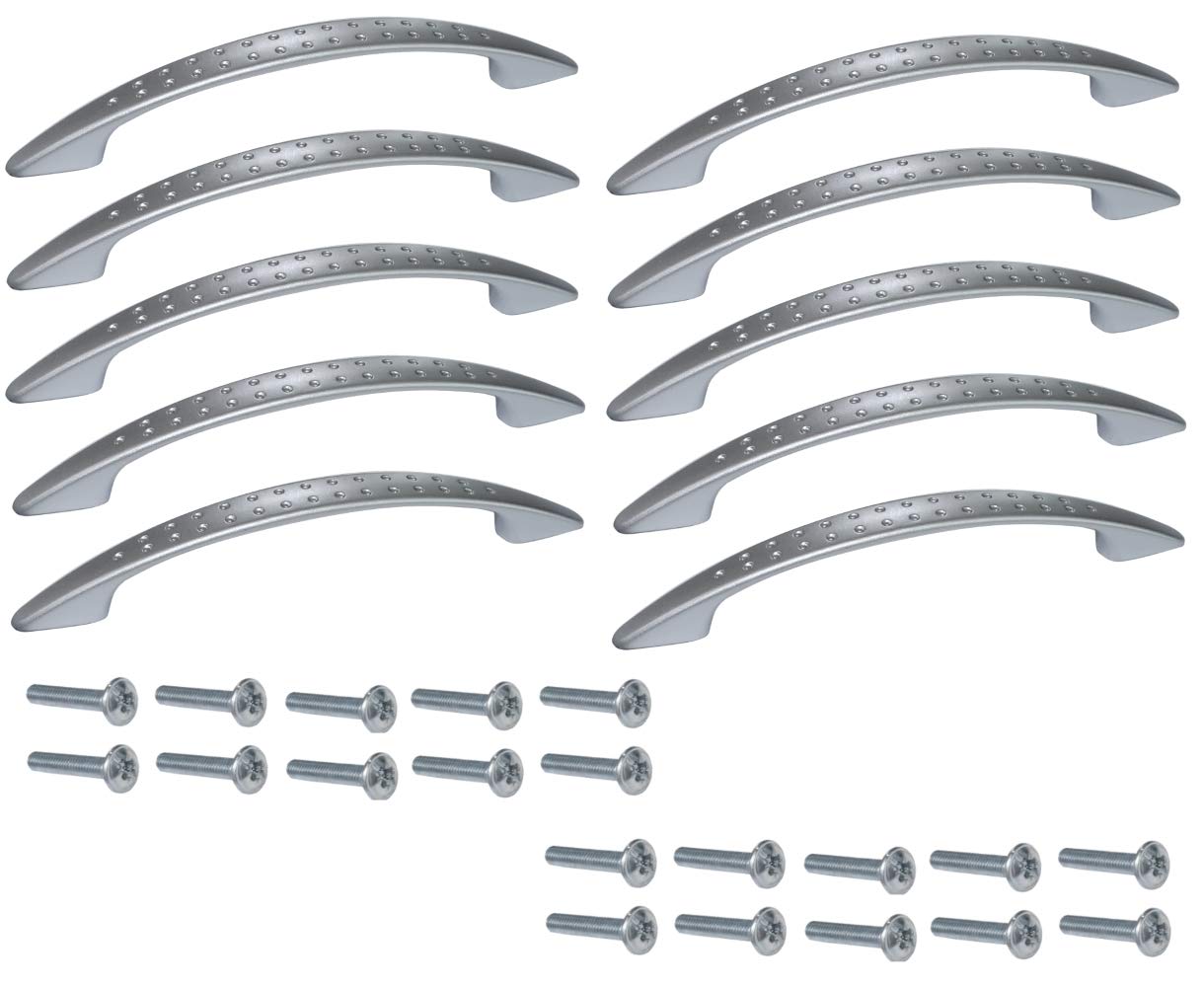 Tirador para cajón alacena puerta mueble armario Chari plata mate 96mm