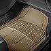FH Group Automotive Floor Mats - Heavy-Duty Rubber Floor Mats for Cars, Universal Fit Full Set, ClimaProof Floor Mats, Trimmable Floor Mats For Most Sedan, SUV, Truck Floor Mats Beige