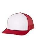 RICHARDSON White/Red 112 Mesh Back Trucker Cap