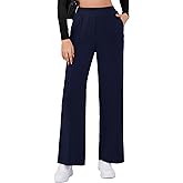 Gracyoga Women Wide Leg Casual Pants High Waisted Sweatpants Dress Pants Stretchy Work Pants Slacks Trousers with Pockets