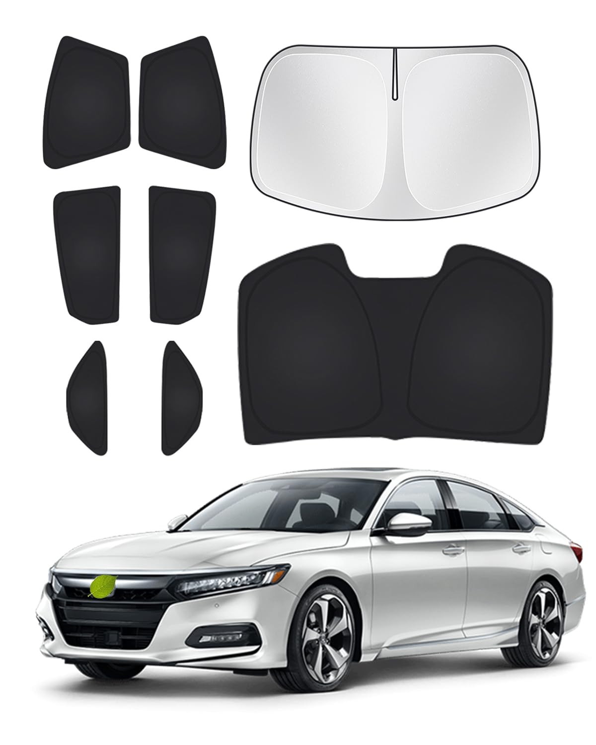 Photo 1 of Canvcle Windshield Sunshades for Honda Accord 2018-2022 Side Rear Window Shade Cover Set Window Sun Visor Blocker Privacy Protection Keep Vehicle Cool Black 8PCS