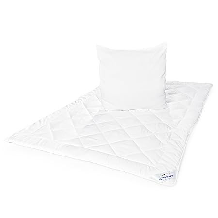 Lumaland Deluxe Bettwaren Set Ganzjahr Mikrofaser Bettdecke und Kopfkissen 155 x 220cm