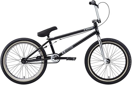 black and chrome bmx bike