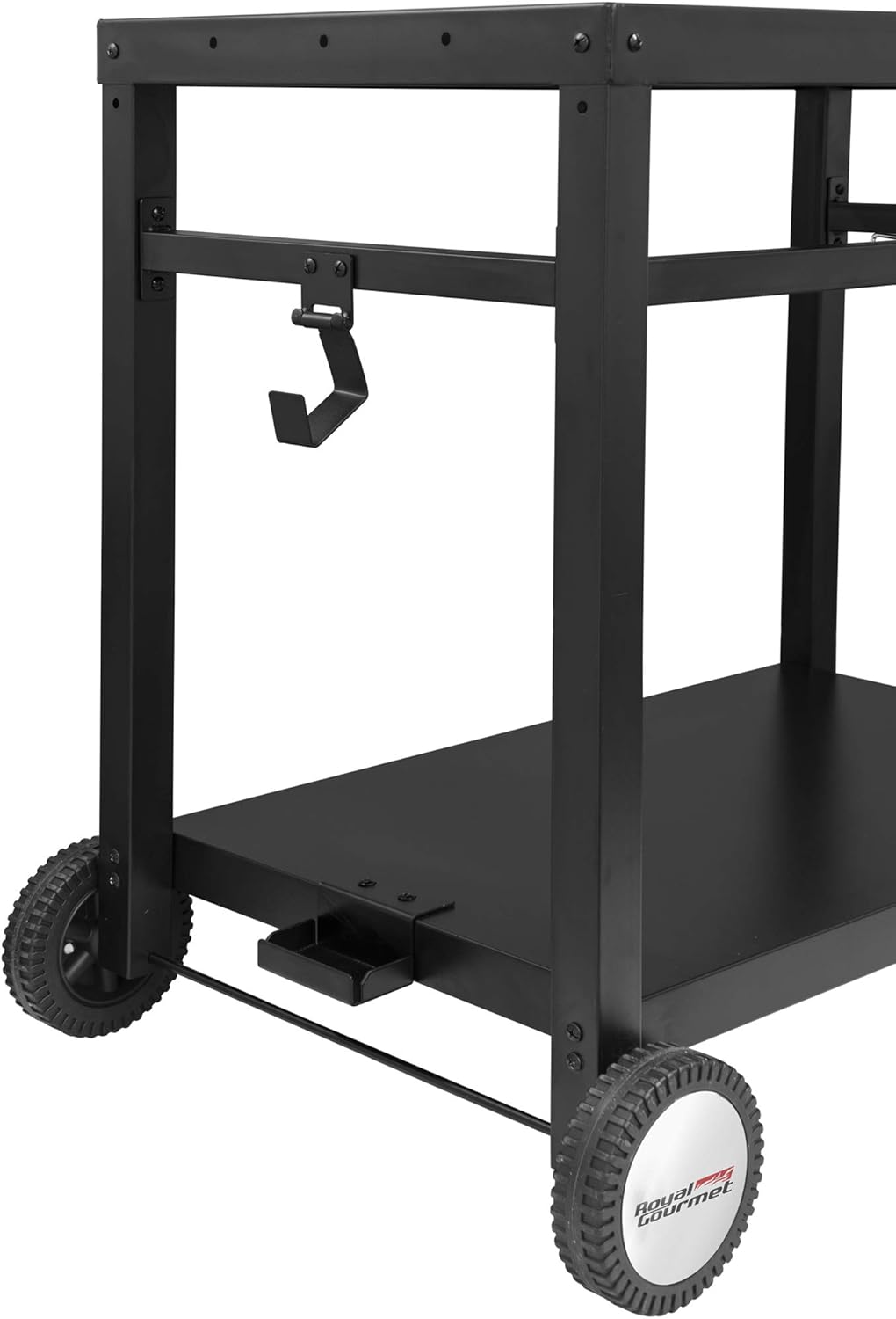 Royal Gourmet Double-Shelf Movable Dining Cart Table, Commercial Multifunctional Steel Flattop Worktable PC3401B - Tables