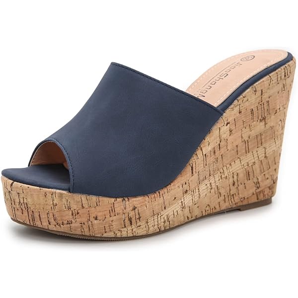 high heel cork wedges mules