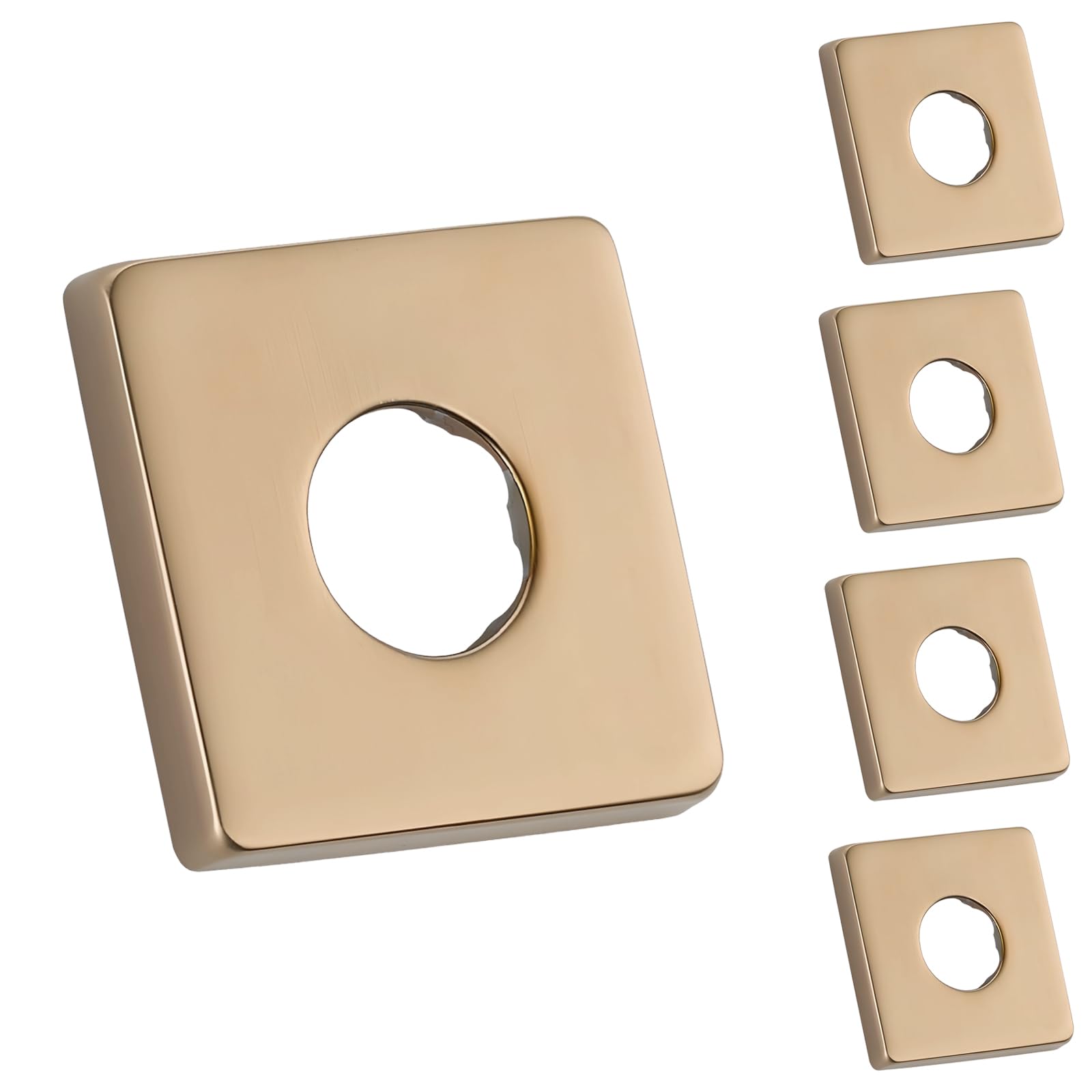Photo 1 of 5-Pack RP51034CZ Shower Faucet Flange, Compatible with Delta Shower Arm & Drain System- Champagne Bronze Square Flange,Leak-Proof Stainless Steel Flange
