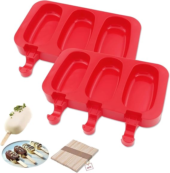 Hamkaw Popsicle Moulds Silicone Ensemble De 14 Moules Pour Boissons Glacees Pour Bebes Sans Bpa Fabricant De Boissons Glacees Avec Support Pour Congelateurs A Glace A Degagement Facile Cuisine Maison Couteaux