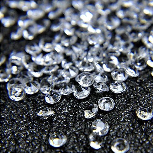 Regubi 10000 pcs 4.5mm Acrylic Clear Faux Round Diamond Crystals Treasure Gems for Table Scatters, Vase Fillers, Event, Arts &amp; Crafts, Birthday Favors, Wedding Decorations (clear)
