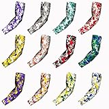 Compression Arm Sleeve (1 piece) Camo ( Flake ) Anti Slip Pro-Fit design-