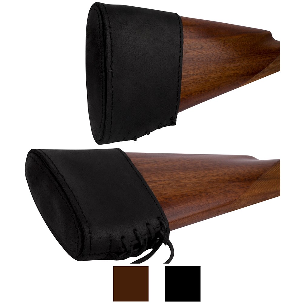 BronzeDog Slip On Recoil Pad Genuine Leather Buttstock Extension for