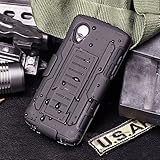 Cocomii Robot Armor LG Nexus 5 Case New [Heavy Duty] Premium Belt Clip Holster Kickstand Shockproof Hard Bumper Shell [Military Defender] Full Body Dual Layer Rugged Cover for LG Nexus 5 (R.Black)