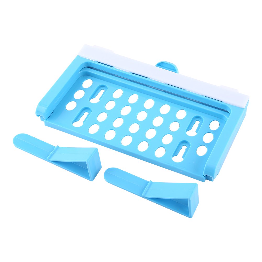 Zerodis Bin Bag Holder, Kitchen Garbage Bag Storage Rack Foldable Plastic Hanging Trash Rubbish Bag Holder Cabinet Door Back Type Fixing Bracket Practical Kitchen Gadgets