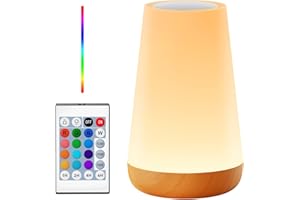Auxmir Night Light for Kids Baby, LED Nursery Night Light with Touch Sensor and Remote Control, USB Rechargeable Touch Lamp w