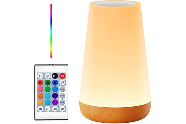 Auxmir Night Light for Kids Baby, LED Nursery Night Light with Touch Sensor and Remote Control, USB Rechargeable Touch Lamp w