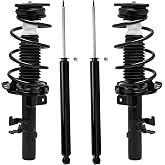 Detroit Axle - Front Struts &amp; Rear Shock Absorbers Kit for 13-18 Ford Focus | For Electric S SE Titanium 2014-2017 Front Struts w/Coil Springs Assembly Rear Shock Absorbers Replacement Set