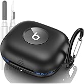 LDSXAY for Beats Powerbeats Pro 2 Case Cover, Shockproof Magnetic Case for Powerbeats Pro 2 2025 Wireless Earbuds, Magnetic Lock Lid Protective Cover with Cleaner Kit & Carabiner (Black)