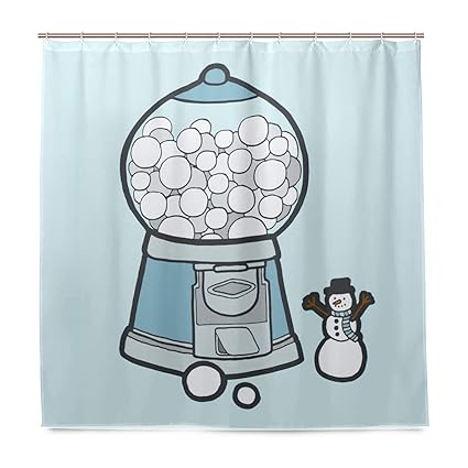 Amazon Com Water Repellant Snow Ball Snowball Shower Curtain Sets