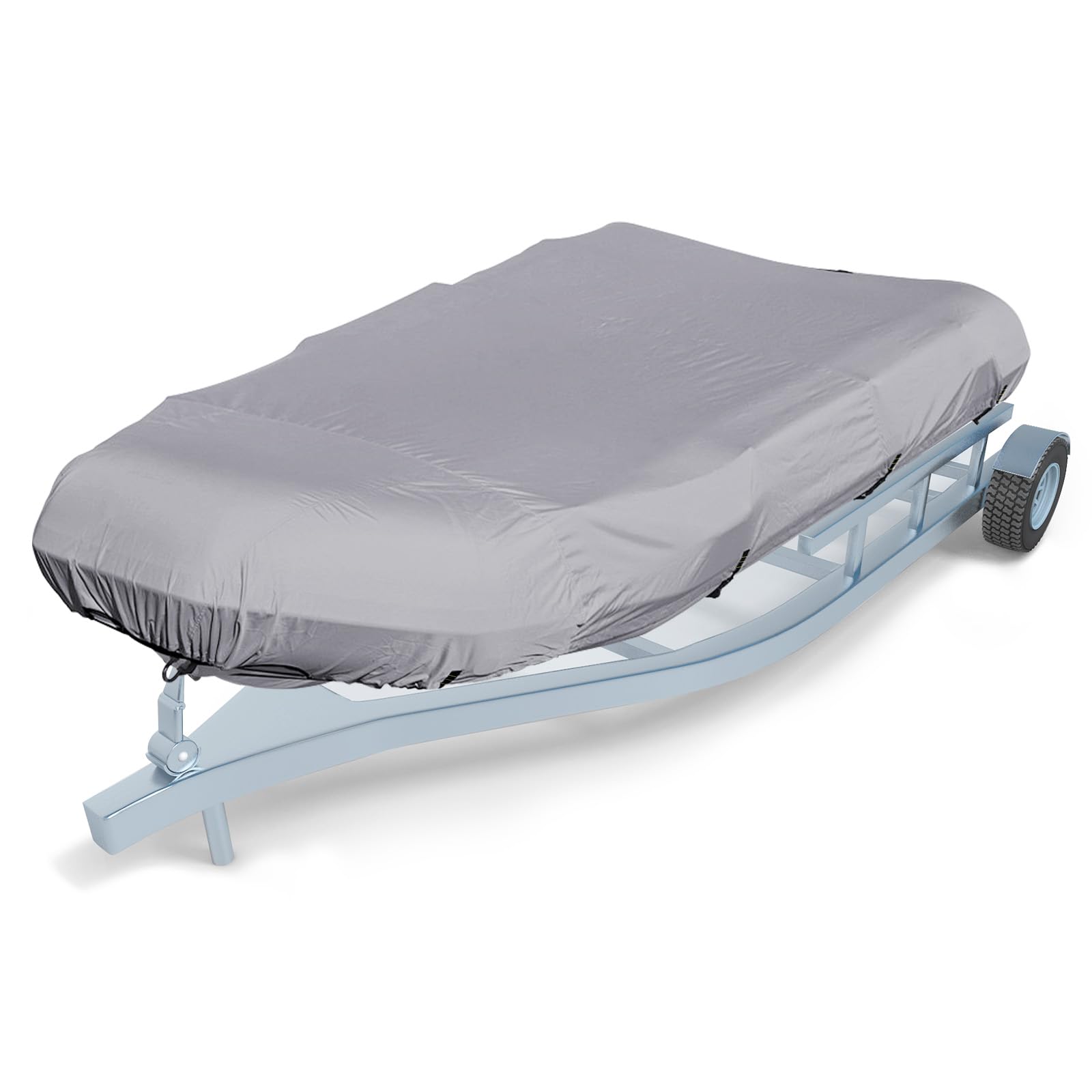 Photo 1 of Seapisode 600D Marine Grade Fade and Tear Resistant Dinghy Cover, Heavy Duty Waterproof and Sunproof Inflatable Boat Cover, Gray (Up to 9.5' Long)