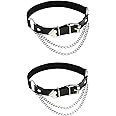 alisikee Adjustable Leg Garter with Chains, Elastic Punk Thigh Garters for Women, 1 Pair