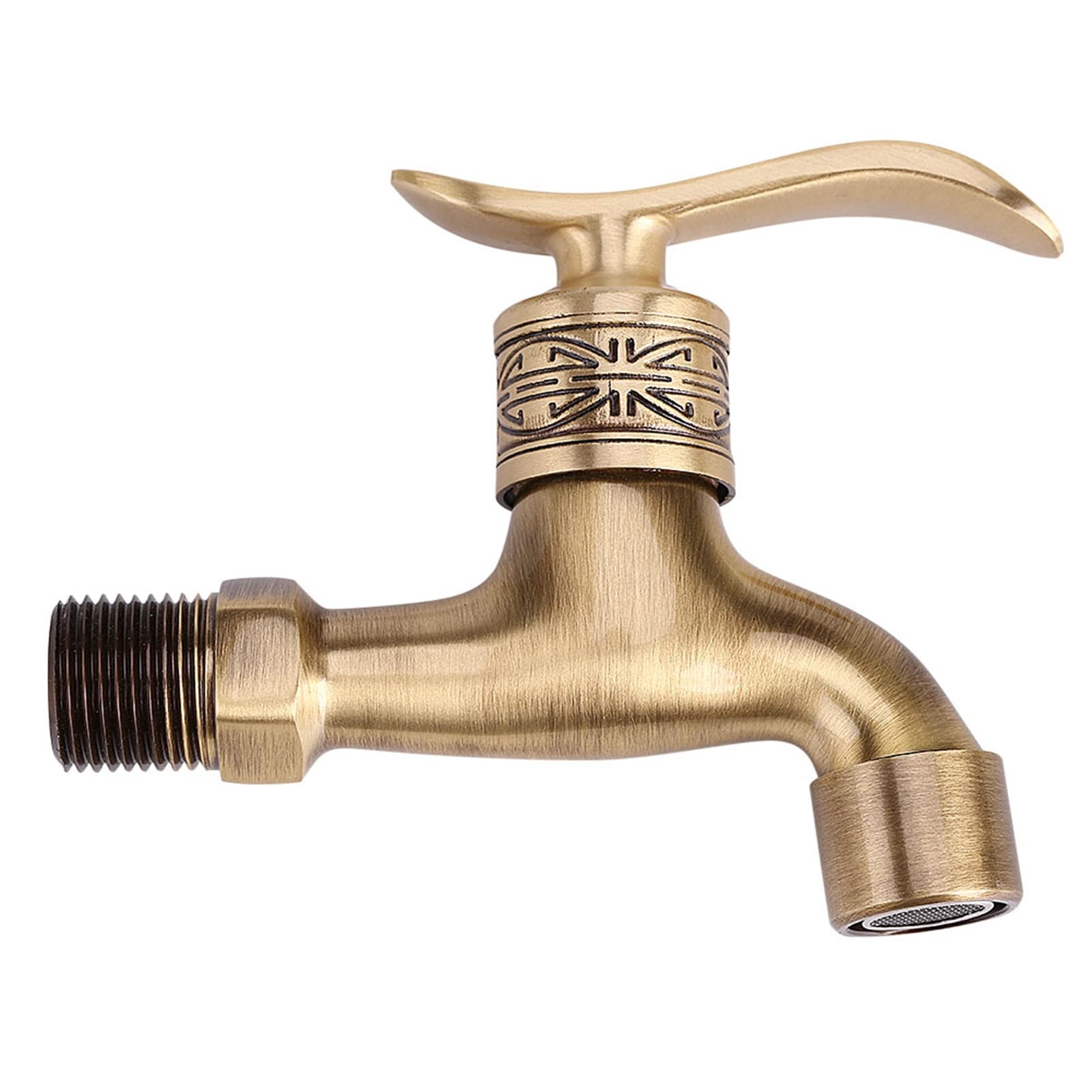 Garosa Traditional Brass Bathroom Faucet, Vintage Wall Mount Tap, Bronze Finish, G1/2 Thread