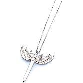 Archangel Michael’s Sword Pendant Sterling Silver with White Stones, Spiritual Protection Necklace, Perfect Gift for Faith & Inspiration
