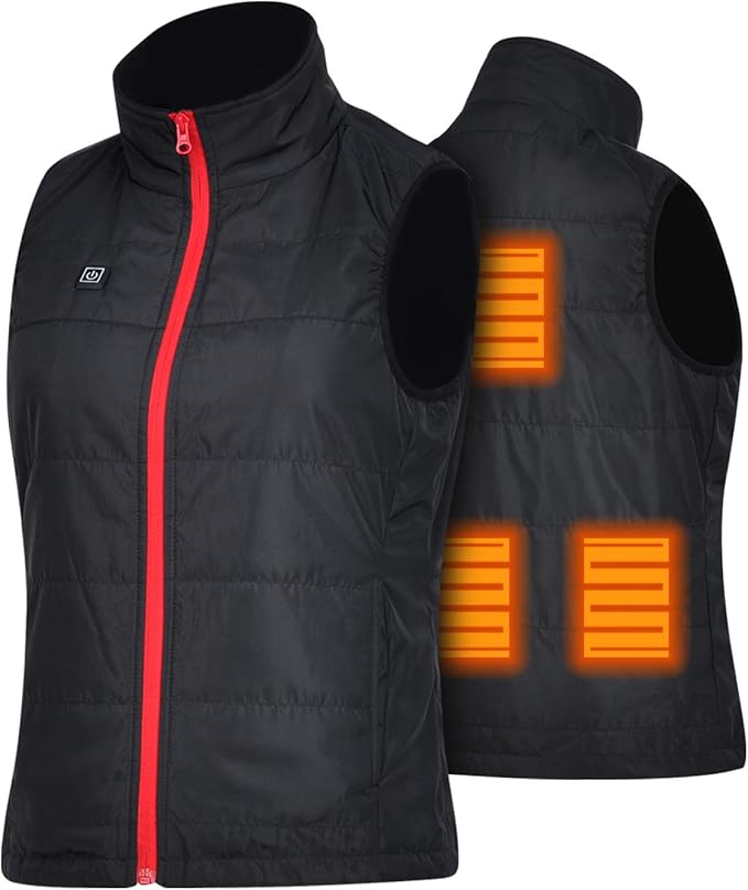 COVVY Electric Heated Vest for Women Washable Warm Gilet with battery