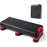 Stooder 33.5" Foldable Aerobic Step Platform for Home Workout, 3 Heights | Height-Adjustable, Step Up Box Exercise Stepper, Space-Saving Cardio Equipment for Complete Fitness, Office Indoor Gym Use