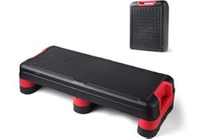 STOODER 33.5" Aerobic Exercise Folding Step Platform for Home Workout, Configurable 3 Height Workout Stepper for Office Indoor Home Gym Exercise, Lightweight, Save Storage Space Aerobic Step Platform