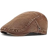 CNUSER Cotton Newsboy Cap,Breathable Ivy Gatsby Cabbie Beret Hat for Men's Women Driving Hunting Golf