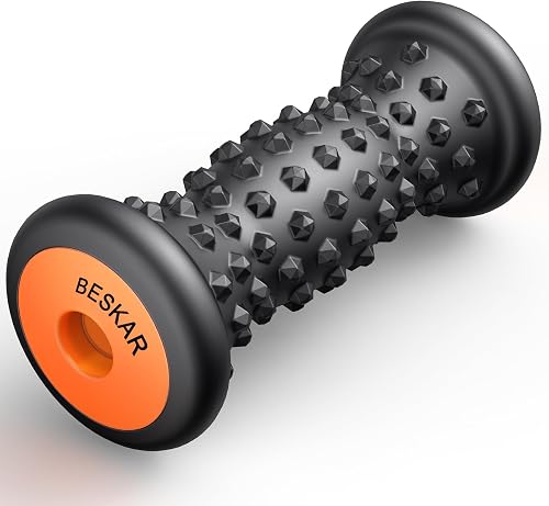 BESKAR Foot Massager Roller for Plantar Fasciitis Relief | Portable Foot Roller to Deep Tissue Muscle Massage, Foot Arch and Heel Pain, Foot Trigger Point Therapy, Reflexology Tool