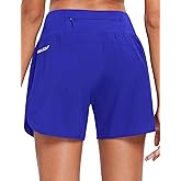 baleaf Women's 5" Workout Shorts Gym Running Shorts Athletic with Liner High Waistband Quick Dry Sports Zipper Pockets