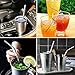 Set of 16 Stainless Steel Straws Ultra Long 10.5 Inch Drinking Metal Straws For Tumblers Rumblers Cold Beverage (8 Straight|8 Bent|4 Brushes)