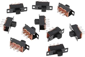 10Pcs SS22F32 6 Pins 2 Positions DPDT On/on Slide Switch 0.5A Toggle Switch