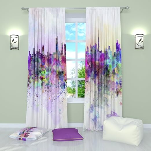 Amazon Com Curtains For Teens City Of A Dream Window Treatment
